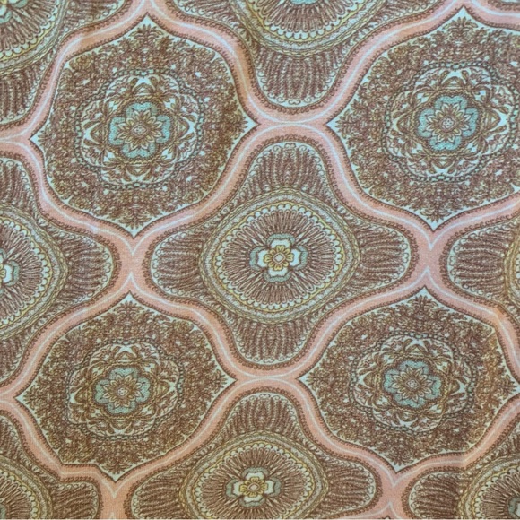 Soft Surroundings Lillia Beaded Stretch V Neck Print Tunic Top 3/4 Sleeves Sz XL - Picture 5 of 11